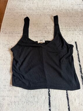 Perfect Black Ribbed Tank Top - Women's